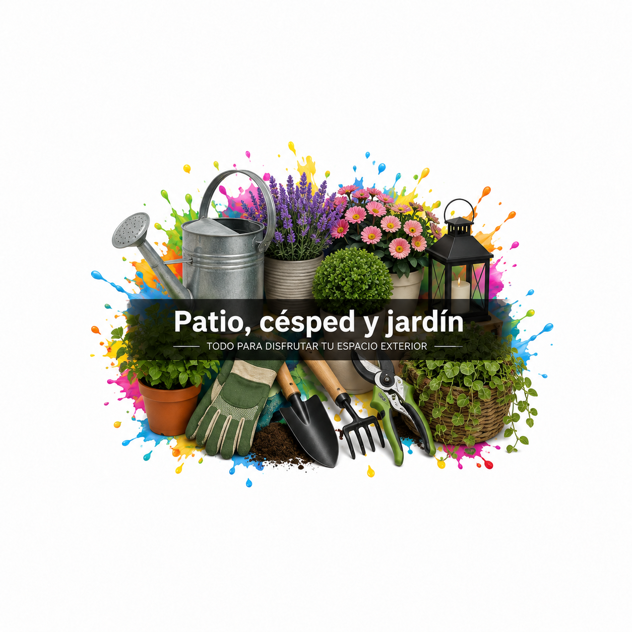 Patio, Césped y Jardín