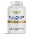 SUPREME MAGNESIO BISGLICINATO 450Mg (Hasta 4 Meses) 240 Pastillas - Complejo Premium | Vitamina B12, B1, B2, B6, C y Coenzima Q10 | Suplemento - Vegano y Hecho en Italia