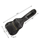 Funda Clásica para Guitarra Acústica, Estuche Rígido Negro con Bolsillos, Correas Ajustables y Asa para Transporte, Material Sólido Grueso Protector Resistente a las Condiciones Climáticas, Estuche con Bolsillo Adicional para Partituras A4 y Bolsillo para
