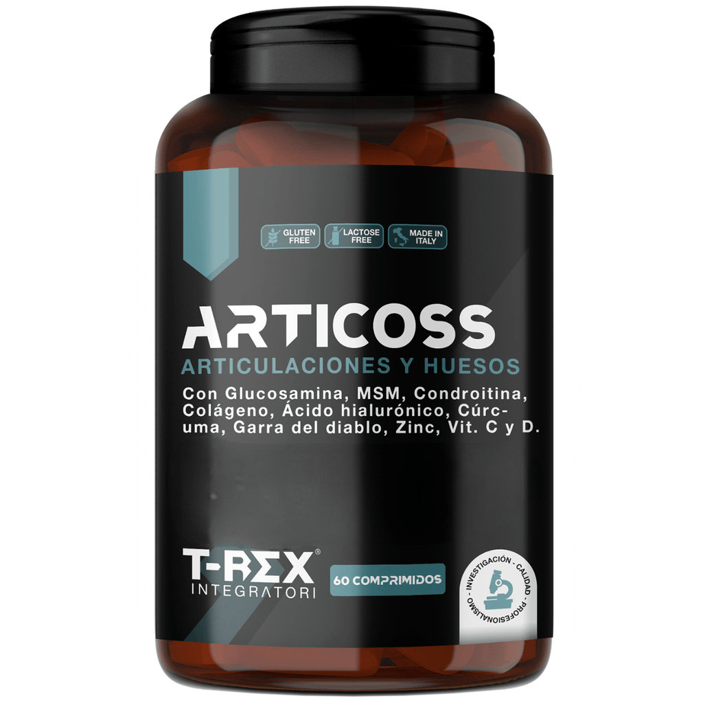 ARTICOSS – Complemento alimenticio con glucosamina, condroitina, MSM, colágeno, ácido hialurónico y vitaminas C y D. 60 comprimidos.