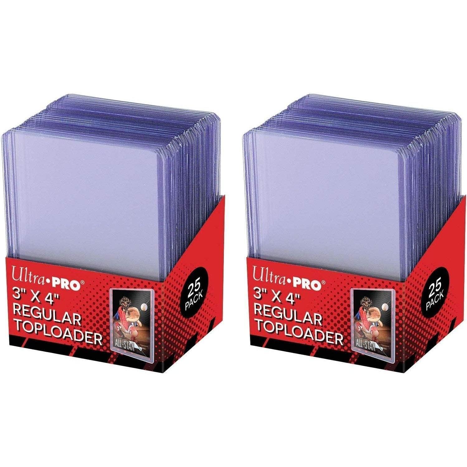 2x Ultra Pro Clear Toploader Regular 3" x 4" 25 Unidades por Paquete