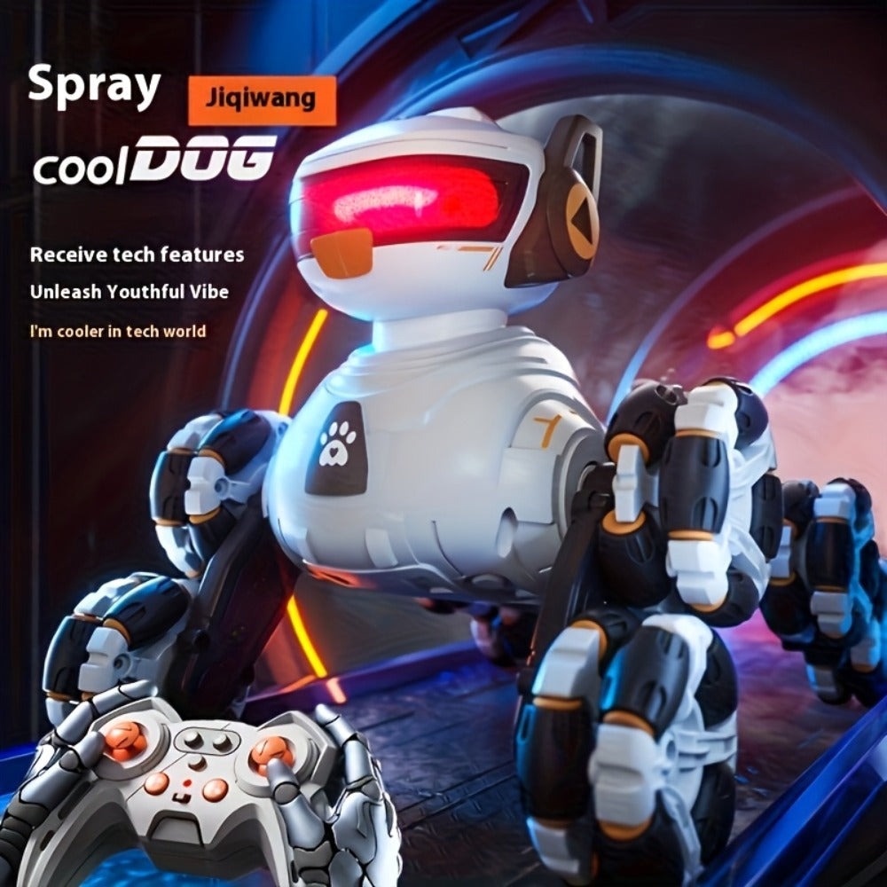 Perro Robot Todoterreno de Gran Tamaño de 2ª Generación Mejorado con Control Remoto por Gestos, Juguete Robot Inteligente, Caminante Mecánico Acrobático para Niños, Dron RC de Mascota a Gran Escala (Regalo Ideal para Fiestas)