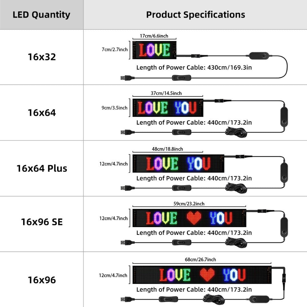 Ojo del Diablo LED Flexible para Automóvil, Pantalla de Luz Programable con Logo Publicitario, Texto y Grafiti, Aplicación Inteligente, Bluetooth USB
