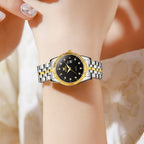 OLEVS Reloj de Mujer Clásico de Negocios, Relojes Analógicos de Cuarzo para Mujer, Relojes Elegantes de Lujo de Acero Inoxidable con Diamantes de Rhein, Relojes Luminosos para Mujer con Calendario y Fecha para Damas, Regalos Románticos, Reloj de Pulsera p