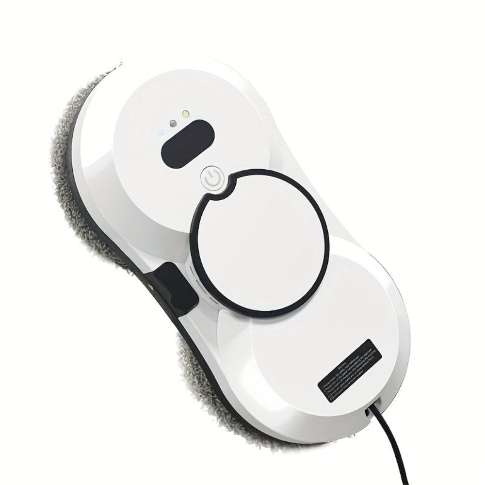 Puruikai 10 Nuevo Producto Navideño Almacenamiento Local Robot de Limpieza de Ventanas Inteligente, Disponible en Blanco y Negro, Robot de Limpieza de Ventanas con Spray Automático y Control Remoto, Potente Succión con Seguridad Anticaída, Ahorra Tiempo y