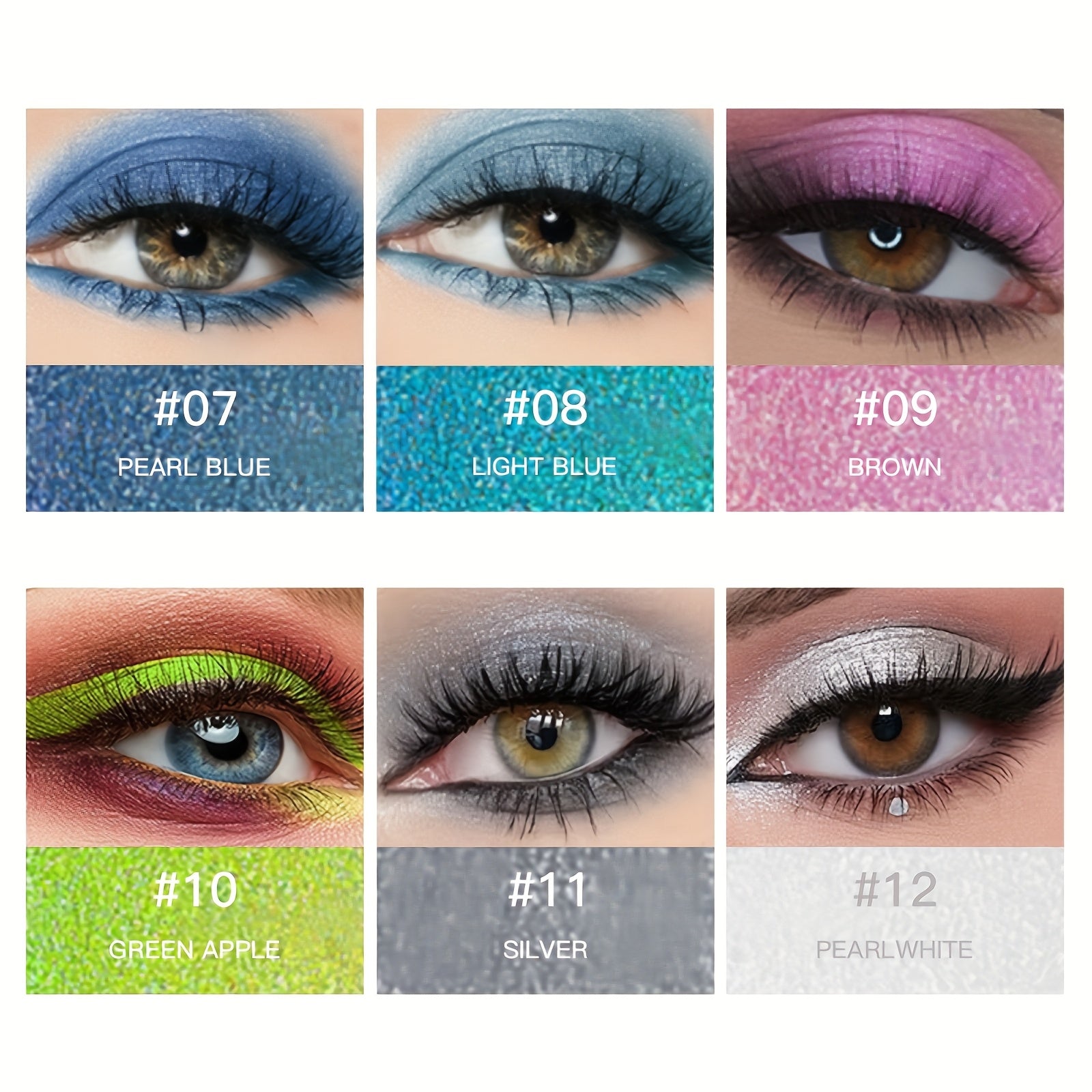 Juego de 14 delineadores de ojos en formato bolígrafo con sacapuntas, lápices delineadores de colores, colores diversos, fáciles de aplicar, bolígrafos de gel delineador esenciales para maquillaje de escenario, de larga duración, impermeables, que no se d