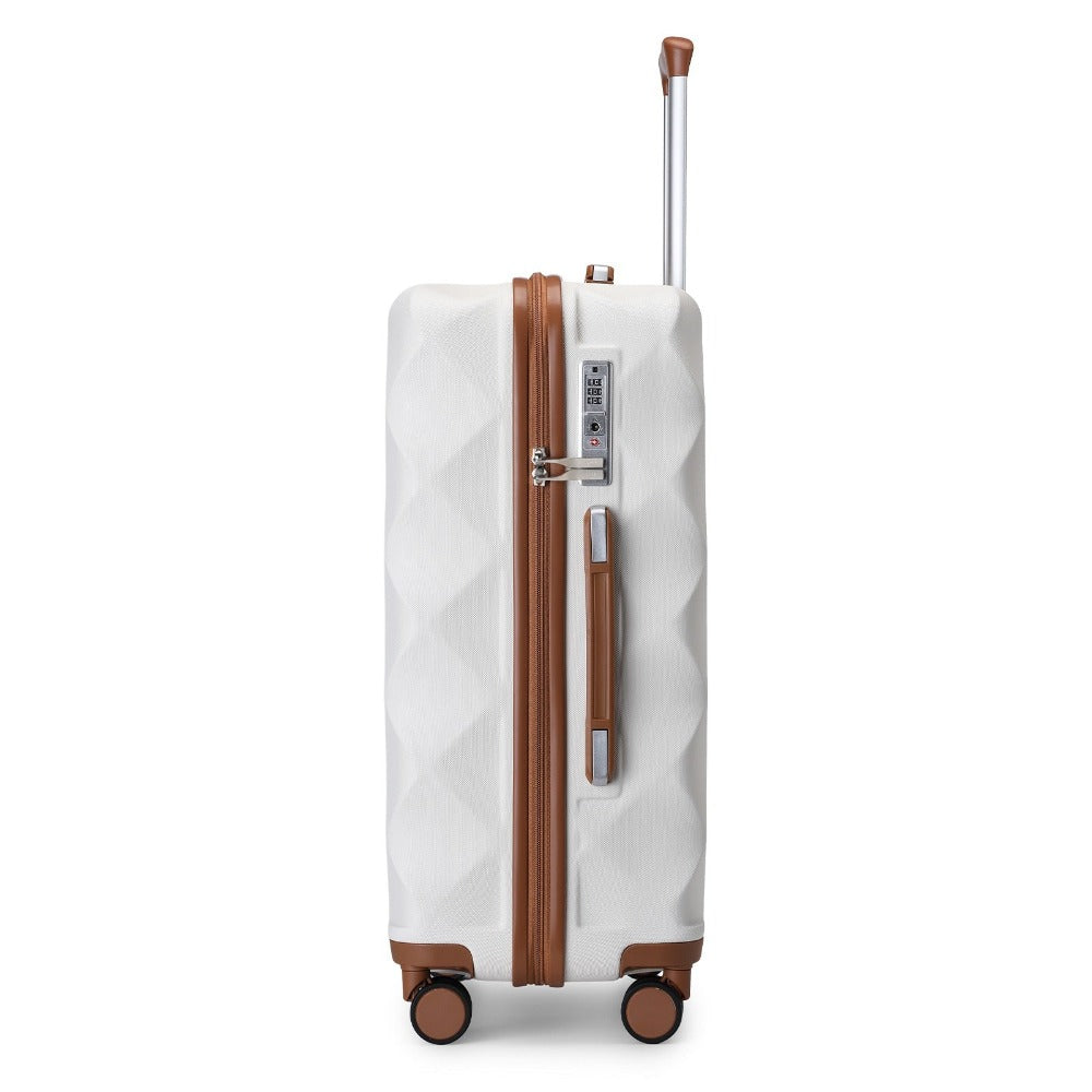 Maleta Mediana de 24" con 4 Ruedas, Ligera de ABS+PC con Carcasa Dura, Maleta de Facturación con Cerradura TSA Incorporada, Regalo de Vacaciones para el Regreso a Clases, Ruedas Giratorias Silenciosas 360°, Cremallera Duradera, Asa Telescópica, Diseño Ant