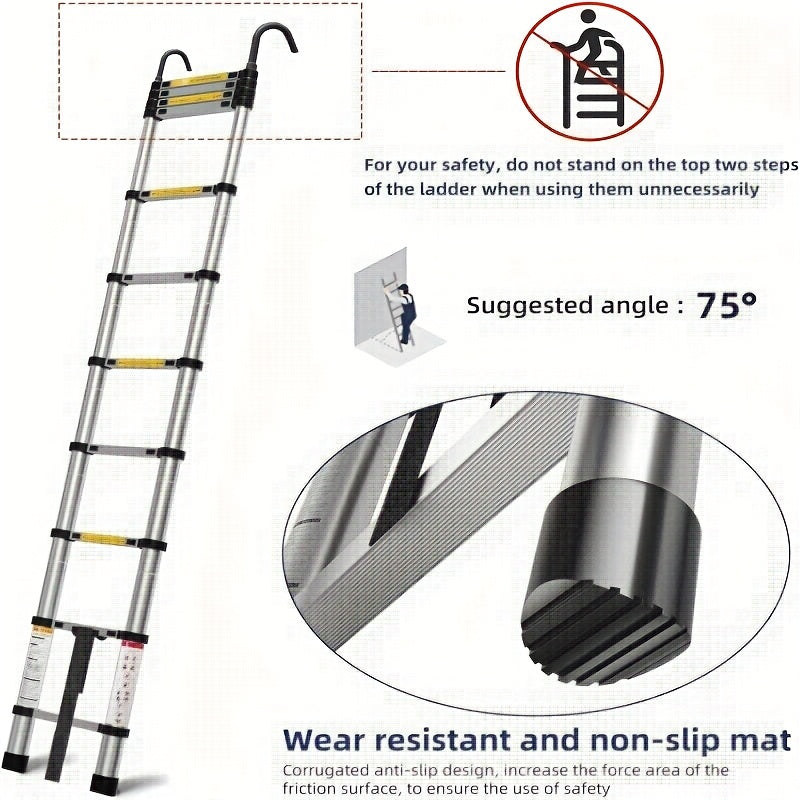 Escalera plegable para limpieza, almacenaje y bricolaje | 150kg y Acero Inoxidable y Plegable