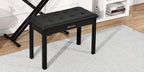 Banqueta para Piano MUSTAR de 74 cm con Almacenamiento - Taburete de Madera Maciza, Tapizado en Piel Sintética Suave y Compartimento Abatible para Teclados Digitales, Decoración del Hogar, Banqueta de Tocador -