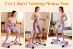 Tabla de torsión de cintura, tabla de torsión para ejercicio, máquina de ejercicio de torsión de cintura, herramienta de fitness de torsión de cintura, diseño de masaje de pies, tabla de 53.01 cm con dos cuerdas de 76.2 cm de largo, adecuada para gimnasio