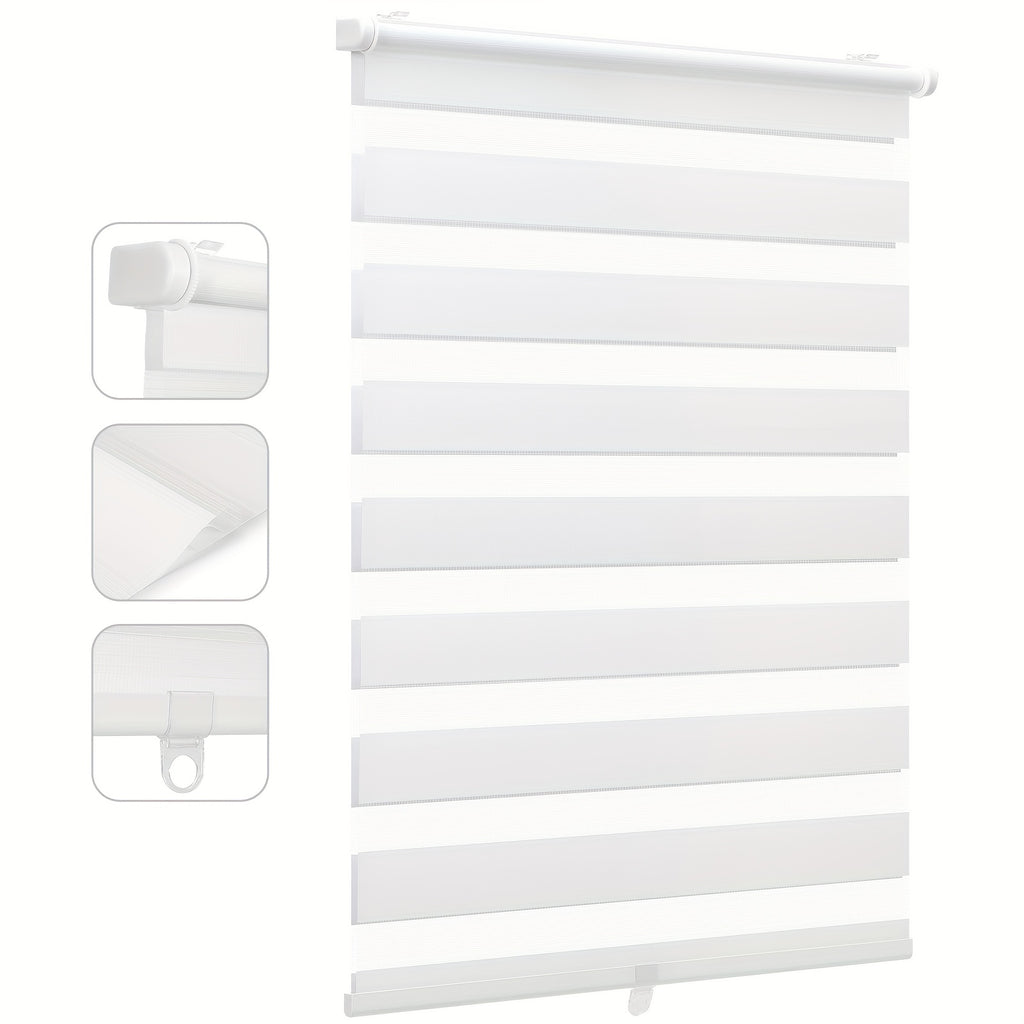 Sekey Abrazadera para persiana de doble rodillo, fijación sin taladrar, persiana de doble rodillo, persiana de rodillo, persiana de rodillo plegable, 40X130Cm