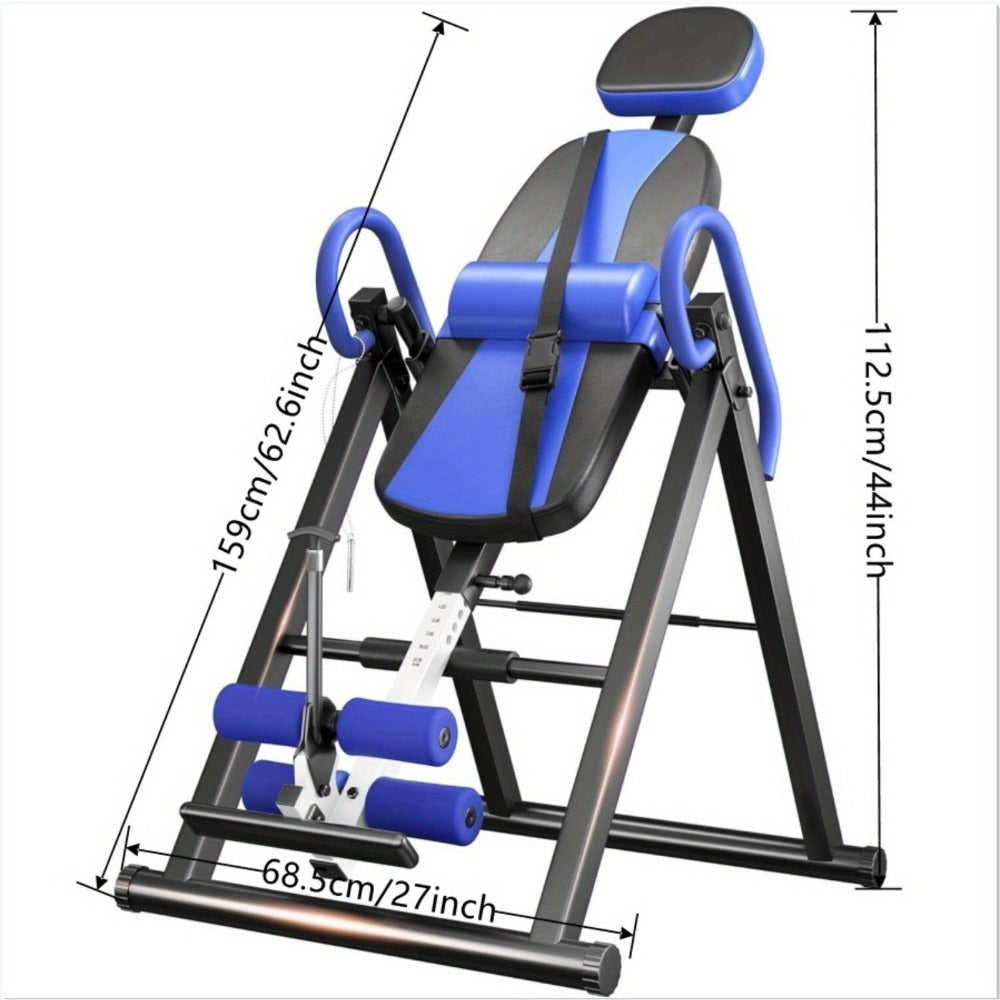 Mesa de Inversión de Gravedad de Alta Resistencia con Reposacabezas y Cinturón de Seguridad Ajustable - Estirador de Espalda para Alivio del Dolor, Relajación Muscular | Diseño Plegable que Soporta Hasta 136.08 KG