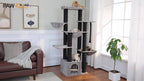 Árbol para Gatos Grande - Torre para Gatos de 170 cm de Altura para Gatos Adultos de Interior con 13 Postes de Rascado Negros Gruesos (10.9 cm), Condominio para Gatos de Múltiples Niveles, Plataforma Súper Grande y Hamacas para Maine Coon de 9 kg