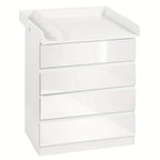 1 unidad de cajones de almacenamiento con 4 cajones grandes, puede usarse como organizador, cómoda, mueble para el hogar, con estantes extraíbles, puede ser mesa de noche, dormitorio, sala de estar, baño, blanco, 110x80x75 cm, decoración de Pascua, Regalo