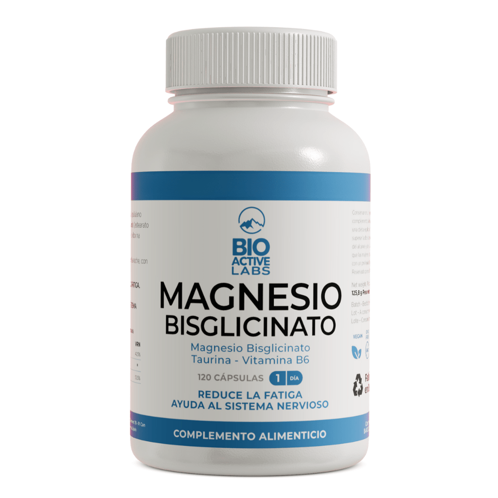 Magnesio Bisglicinato de Alta Absorción con Taurina y Vitamina B6 – 120 Cápsulas – Calidad Premium – Fabricado en Europa bajo estándares GMP