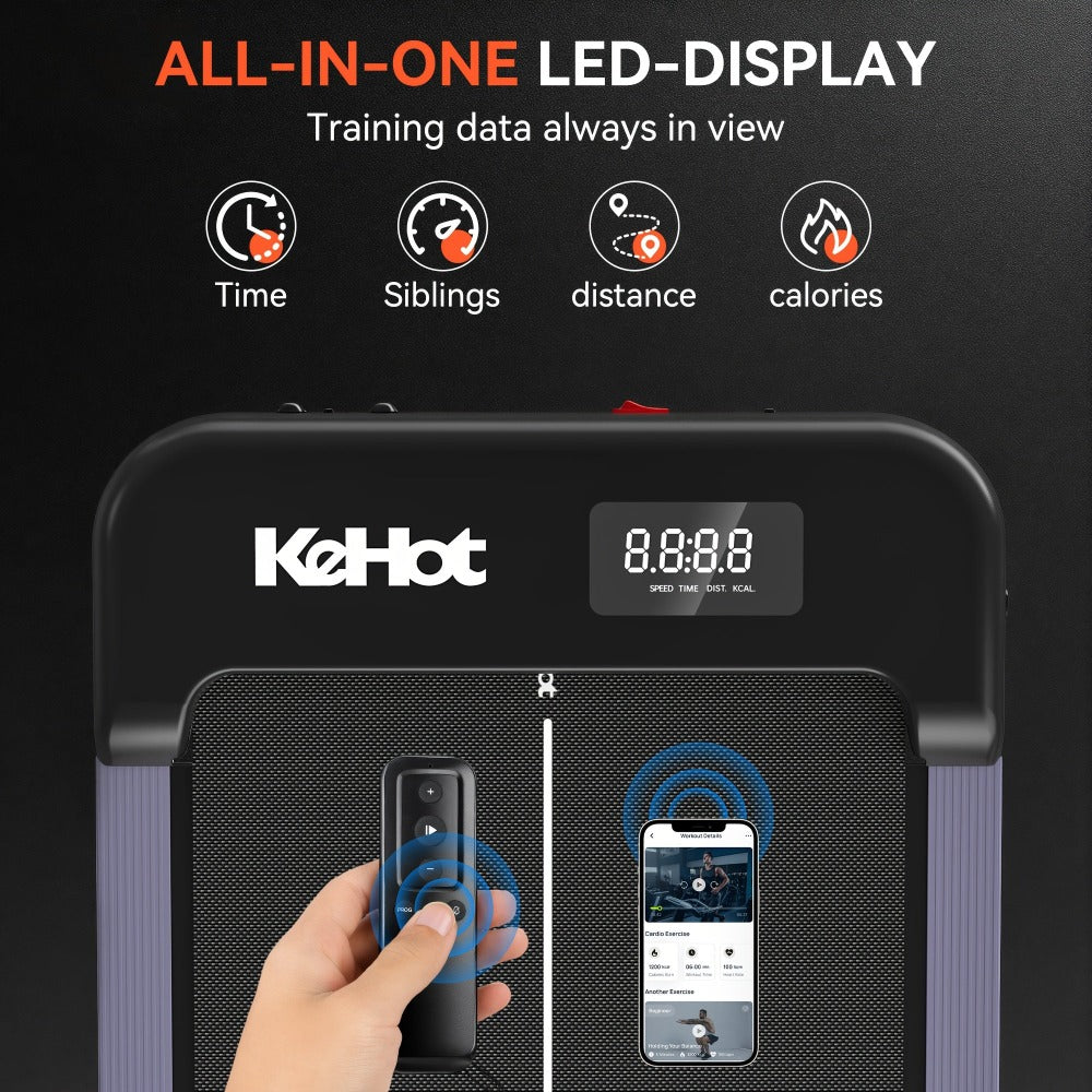 Andador para debajo del escritorio, operación conveniente con control remoto, pantalla LED, no requiere instalación, adecuado para fitness en casa, relajación en la oficina, sin batería