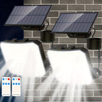 Luces solares LED para exterior 2 piezas | Jardín, pared y seguridad exterior