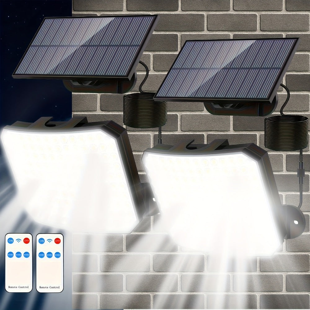 Luces solares LED para exterior 2 piezas | Jardín, pared y seguridad exterior