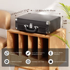 Tocadiscos Clásico Maio C200, Reproductor de Vinilo, Plancha de Discos, Unidad de Tocadiscos, Estéreo de Alta Calidad, Altavoz Integrado, 3 Velocidades, Tocadiscos Clásico con Transmisión por Correa, Salida de Audio de 3.5 mm, Compatible con Altavoces Ext