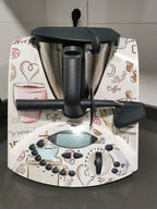 APCym Vinilo para Thermomix TM31 MOD. COFFE HOT Pegatinas decorativas compatibles con robot de cocina Thermomix TM31, diseño de accesorios de cocina, resistente al agua, autoadhesiva