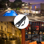 2 linternas tácticas recargables de alta luminosidad, 5 modos de iluminación, linterna con pantalla de energía, linterna LED portátil con zoom para camping, senderismo, emergencias domésticas, iluminación de negocios