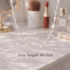 Collar de plata 925 para mujer – Cadena de plata trenzada elegante y minimalista – Cadena delicada para mujer, regalo de joyería