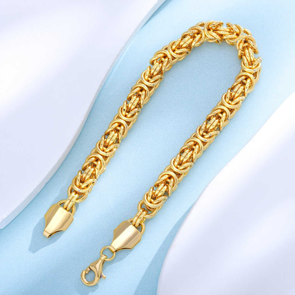 Pulsera de mujer con cuerda de hierba dorada, 925 plata de ley, estilo elegante para las fiestas, regalo perfecto para damas, presentada en una hermosa caja de regalo
