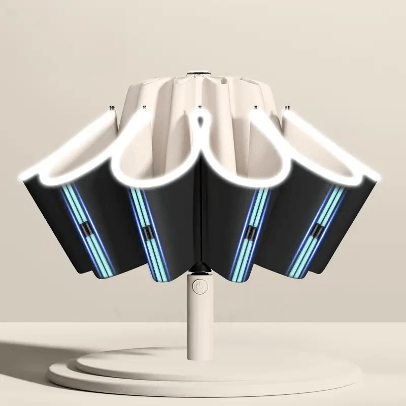 Paraguas Automático Doble de 10 Varillas Compacto para Viaje, Paraguas Resistente, Paraguas de Coche Reforzado y Ampliado, Paraguas de Protección para Viaje con Barra de Seguridad, Diseño Moderno en Múltiples Colores, Paraguas de Alta Gama Adecuado para H