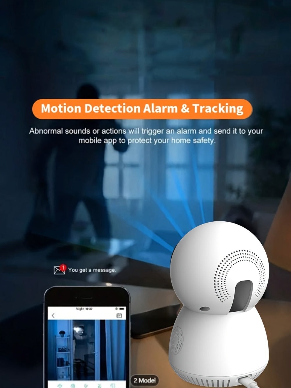 Cámara WiFi de doble banda 5G, monitoreo de seguridad sin varillas para el hogar 1080P - Cámara de seguridad con alarma y seguimiento giratorio de 355° con visión nocturna, control remoto por smartphone, un buen asistente de hogar para uso en interiores,