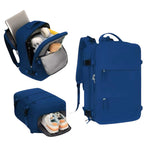 Mochila de Viaje para Cabina de Avion 45x30x20 para Vuelo Barato Equipaje de Mano y Espaciosa con Compartimento para Zapatos y Mochila Antirrobo Multifuncional para Viajes 2210.