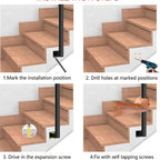 Barandilla metálica para escalera 110cm | Interior exterior balcón y pasillo