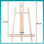 Set de Pintura Artmaker para Niños y Adultos - Kit Artístico Completo con Caballete de Madera de 50 cm, 3 Lienzos de Panel de 24x30 cm, Pinturas Acrílicas de Algodón en Tubos (12 Colores x 12 ml), 10 Pinceles Sintéticos Profesionales y Paleta para Mezclar