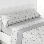Juego de ropa de cama (Sábana ajustable, Cubrecama, Funda de almohada) | Juego de sábanas estampadas de 3 piezas | Primavera/Verano | Múltiples estilos | Tejido suave | 180cm - Múltiples tamaños disponibles