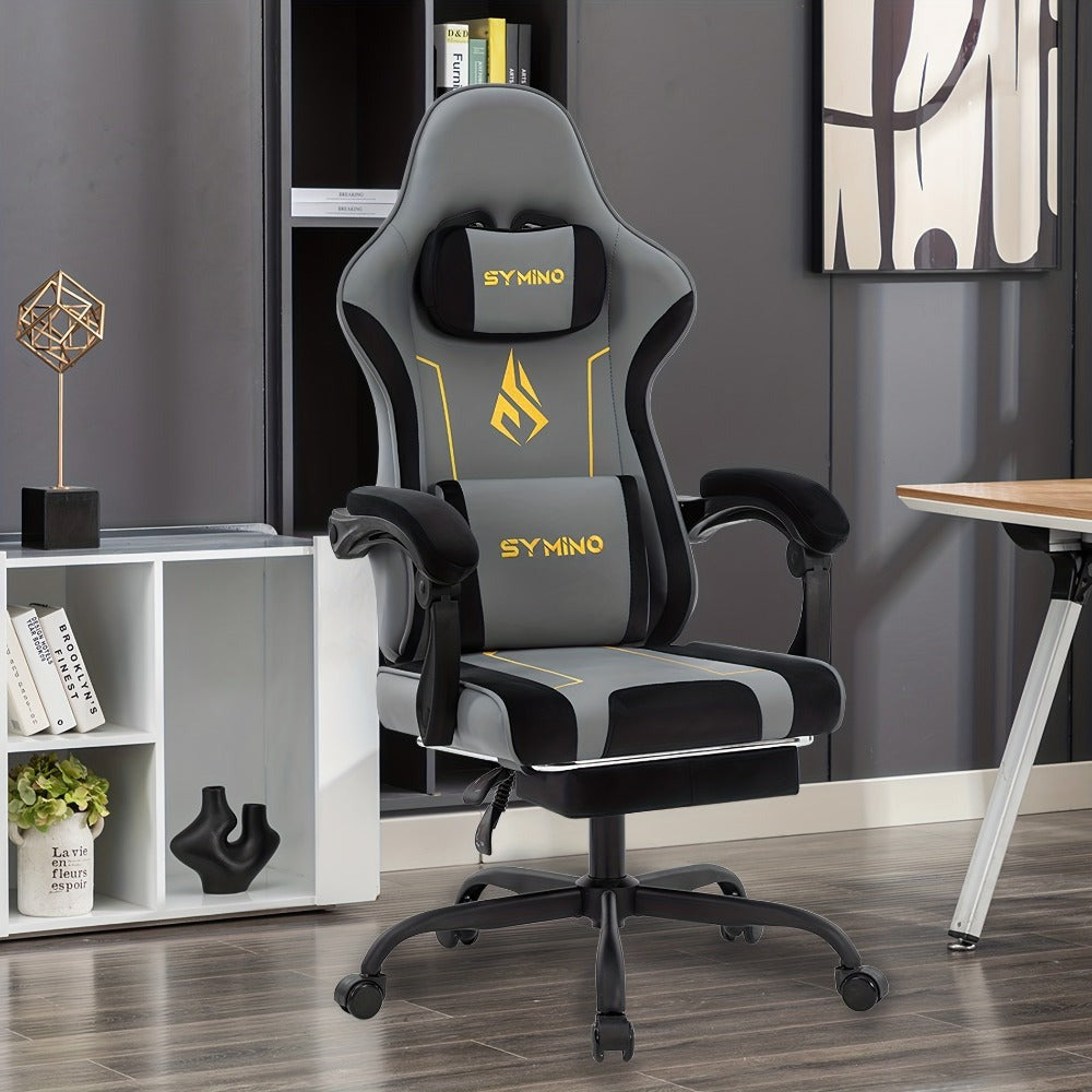 Silla de Oficina Ergonómica SYMINO, Ajustable, Cómoda, Cojín de Látex, Adecuada para Uso en Oficina, Reduce la Fatiga Durante el Sentado Prolongado, Altura Ajustable