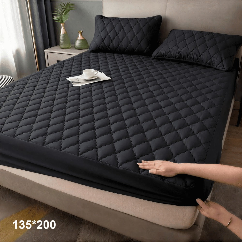 1 pc Protector de colchón acolchado, Súper Suave y Cómoda, Funda de colchón Elástico en Todo Contorno, Lavable a Máquina, Cubre de Colchón Ideal para Dormitorios, Habitaciones de Invitados, Residencias y Hoteles