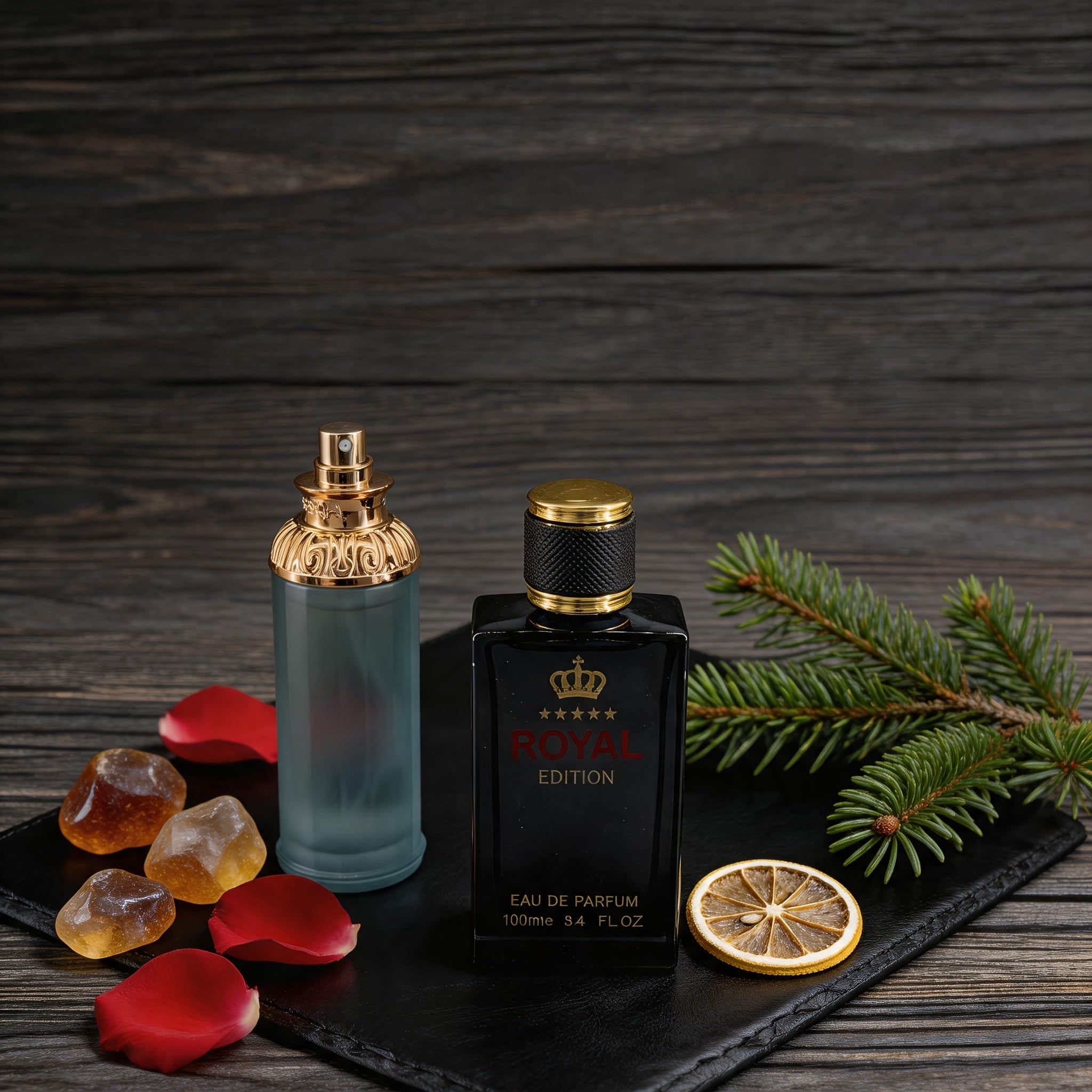 Set de Perfumes de Lujo para Hombre con Aroma Amaderado, 3 piezas | Ciprés Azul Tallado Acuático, Corona Negra, Rosa Oriental y Fougere Transparente de Sándalo | Larga Duración, Gran Volumen, Ideal para Regalos de San Valentín