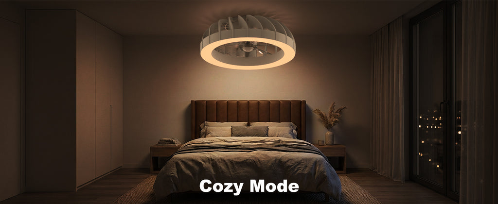 Ventilador de techo Ateroll con iluminación, diámetro 46 cm, ventilador de techo RGB con luz y control remoto, 6 niveles de viento, 3000 K - 6500 K, LED regulable, temporizador silencioso, luz de techo con ventilador para dormitorio, sala de estar