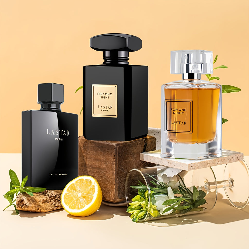 Set de Perfume para Hombre, Tres Botellas, Total, Notas Amaderadas de Almizcle y Sándalo, Colonia para Hombre, Fragancia Fresca y Duradera, Spray de Perfume para Hombre, Adecuado para Citas, Fiestas y Uso Diario, Empaque Exquisito, un Regalo Perfecto para