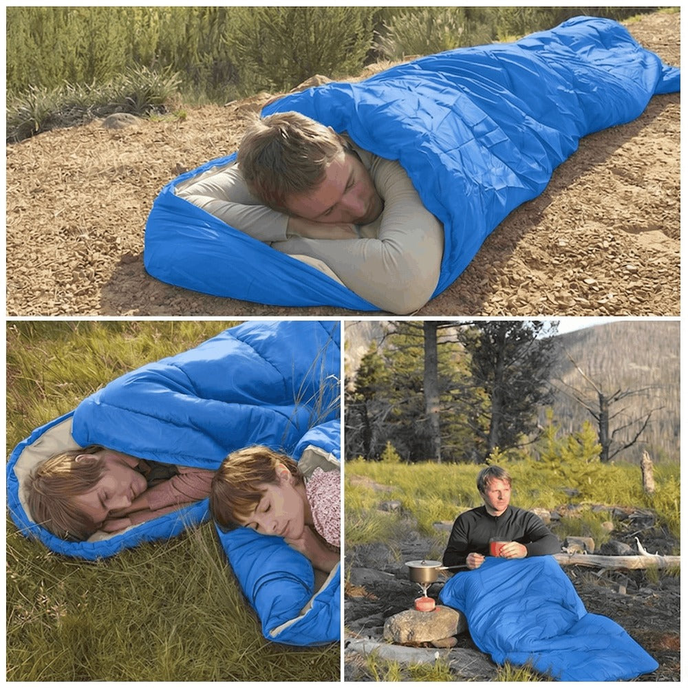 Saco de dormir turístico con capucha 210x75 cm, bivouac ligero. Saco de dormir de camping impermeable para verano y estaciones de transición. Relleno sintético hipoalergénico. Saco de dormir momia compacto para mochileros. Cremallera segura. Cordón en la