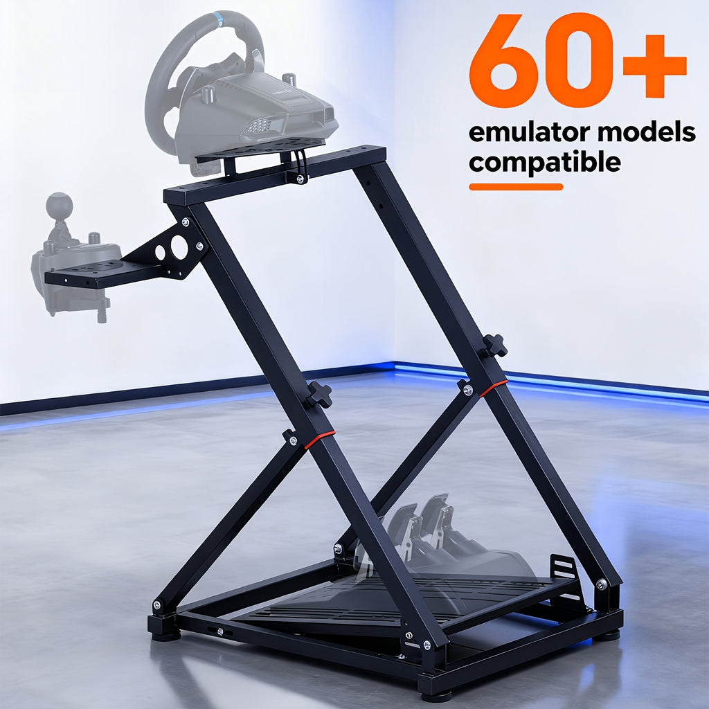 Soportes para volante de carreras | Soporte Plegable para Volante de Carreras Simulador de Volante Estructura Triangular Soporte para Logitech