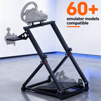 Soportes para volante de carreras | Soporte Plegable para Volante de Carreras Simulador de Volante Estructura Triangular Soporte para Logitech