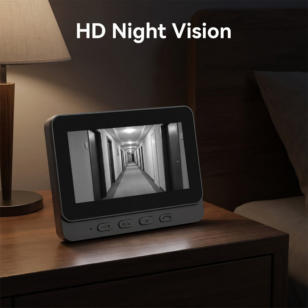 1 Timbre de video inteligente sin varillas, videoportero bidireccional con visión nocturna por infrarrojos, grabación con un toque y comunicación de audio bidireccional. Ideal para vigilancia del hogar, villas y apartamentos. El regalo perfecto para perso