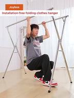 Tendedero de ropa | Longitud retráctil y plegable, tamaños de 160.02cm y 199.9cm, metal duradero, independiente, acero inoxidable resistente, JOYBOS, tendederos