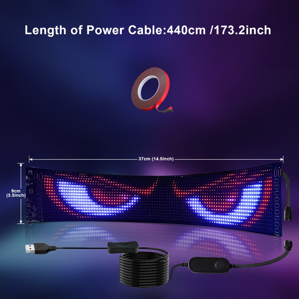 Pantalla de luz LED inteligente de píxeles programable, luces de píxeles USB que se pueden controlar a través de una aplicación, perfectas para crear animaciones de texto, adecuadas para la decoración del hogar, proyectos artísticos, espacios de juegos y