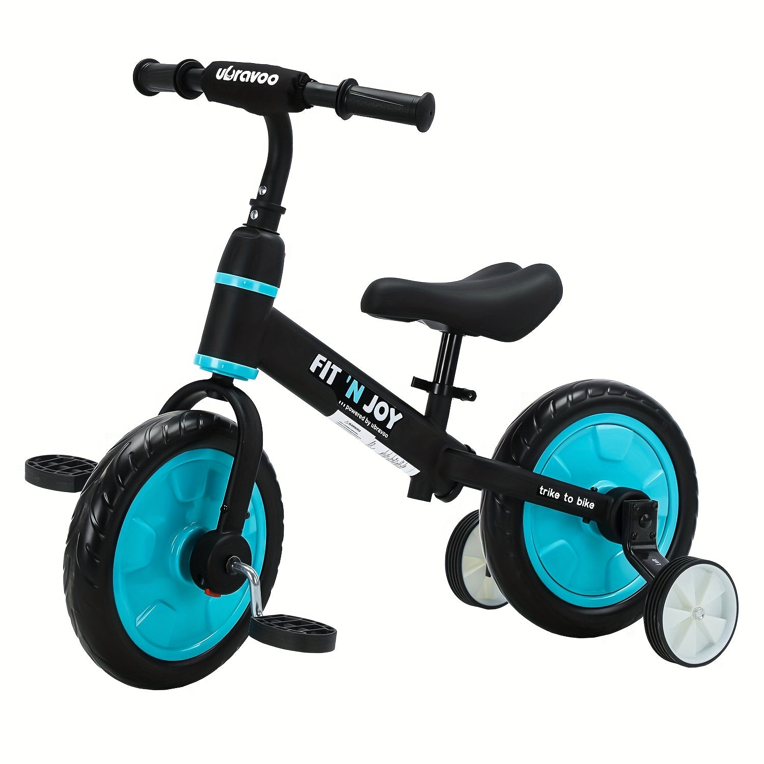 UBRAVOO Fit 'n Joy Bicicletas Infantiles, Bicicleta de Equilibrio 4 en 1 para Niños con Pedales y Estabilizadores, Bicicleta de Triciclo a Bicicleta para Niños y Niñas de 2 a 5 Años