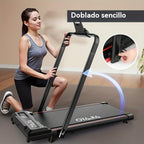 2 En 1 Alfombra de Caminata Plegable para Máquina de Caminata Eléctrica Doméstica con Control Remoto y Pantalla LCD, Alfombra de Caminata Compacta 1-6 KMH, Alfombra de Caminata Plegable para Entrenamiento en la Oficina en Casa, Sin Batería
