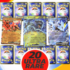 20 Cartas Brillantes del TCG Japonés Pokémon EX - Ultrararas