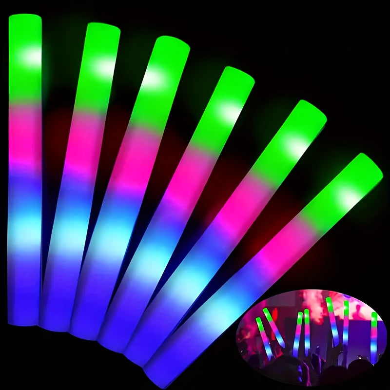 Paquete de 100 barras luminosas de 3 LED de 35.05 cm para decoración de fiestas y recuerdos de boda, barras artesanales duraderas multiusos a granel para manualidades, barras de luz LED con 3 modos intermitentes en la oscuridad, perfectas para reuniones n