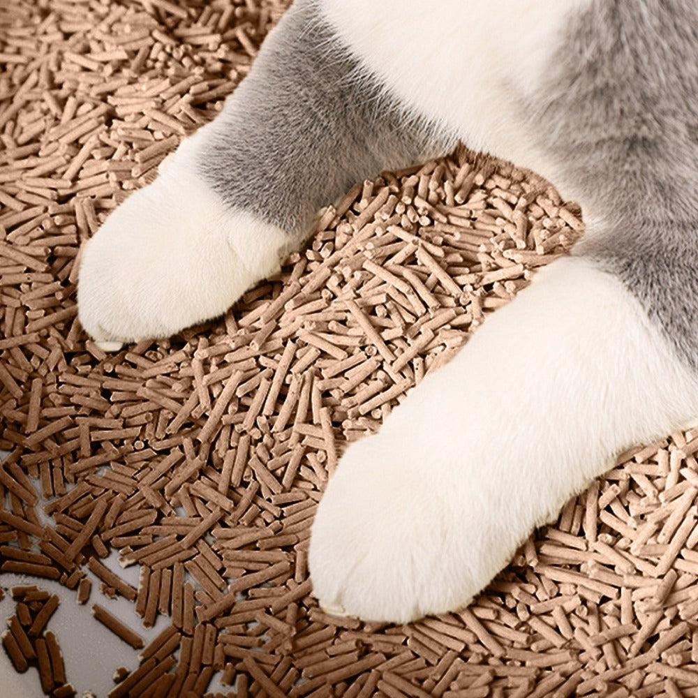 La arena para gatos se aglomera en segundos Arena para gatos vegetal Arena para gatos desodorizada, sin polvo y sin mezcla Suministros para mascotas fáciles de almacenar - 1 bolsa Varios sabores
