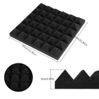 Paneles Acústicos 3D 30x30x2.5cm Autoadhesivos, Espuma Aislante de Sonido para Paredes - Paneles de Absorción Acústica para Estudio, Aislamiento Acústico para Hogar u Oficina, Reducción de Ruido 24/48/72 Piezas